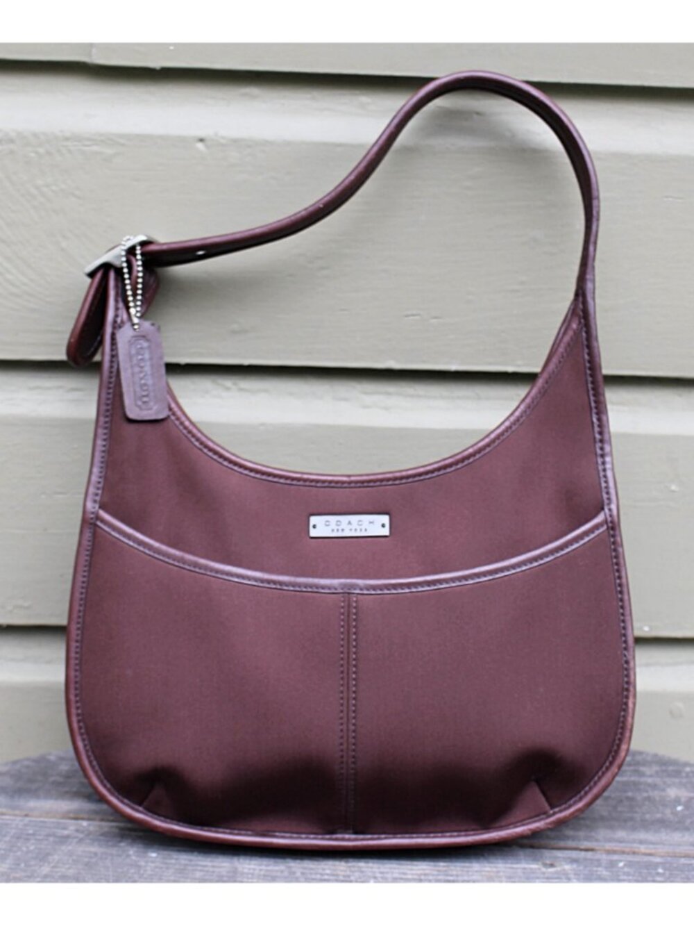 Coach Vintage - Ergo Neo Pocket Zip in Mahogany + Nickel Hardware, Mexico 1998